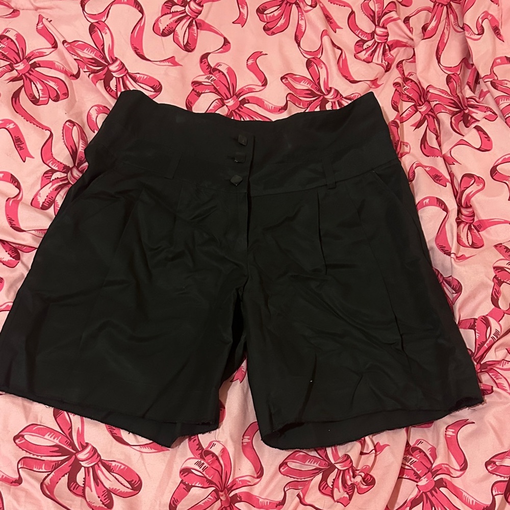 Plastic Island High Waist Black Shorts
